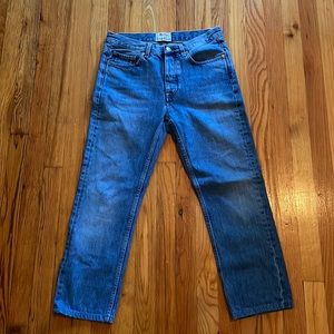 Acne Studios River Vintage Blue Slim Straight Jean - size 29/25 (cropped)